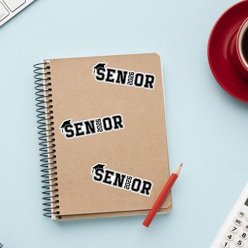 3 PCS Senior 2026 ملصقات - فئة 2026 شارات الفينيل للسيارة ، الكمبيوتر المحمول ، زجاجة ماء ، هاتف ، خوذة - زخارف التخرج من السنة العليا - ملصق للطلاب والخريجين (S1 ، 3 بوصة) in Saudi Arabia