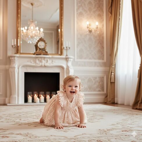 2Bunnies Girl Baby Toddler Vintage Lace Pom Pom Flutter Sleeve Easter Birthday Outfit Dress in Saudi Arabia