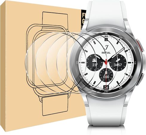 [3+2] Pack Designed for Samsung Galaxy Watch 7/6/5/4 40mm Privacy Tempered Glass Screen Protector,2.5D Round Edge,Anti-Scratch Bubble Free in Kuwait