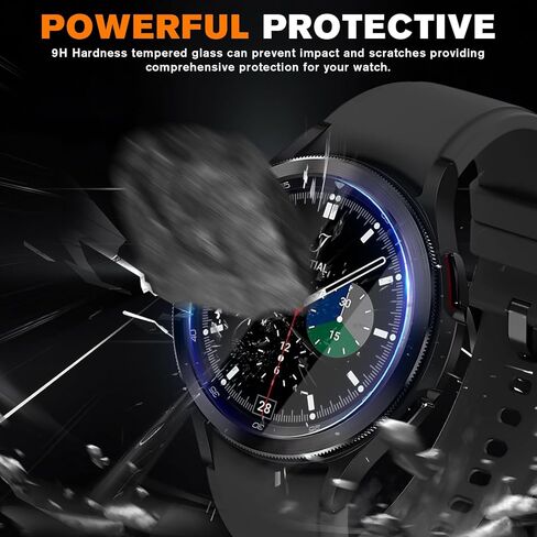 [3+2] Pack Designed for Samsung Galaxy Watch 7/6/5/4 40mm Privacy Tempered Glass Screen Protector,2.5D Round Edge,Anti-Scratch Bubble Free in Kuwait