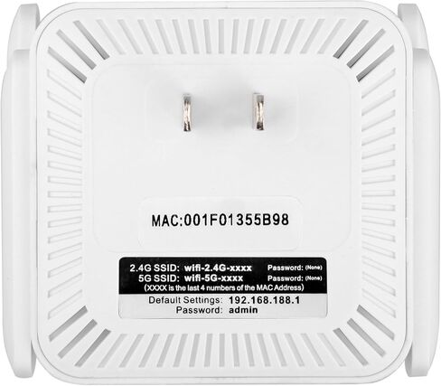 WIFI Extender Signal Booster ، 1200Mbps Dual Band WiFi مكرر 2.4/5 جيجا هرتز يغطي ما يصل إلى 7600 قدم مربع و 40 جهازًا ، موسع إشارة WiFi اللاسلكي مع إشارة إنترنت منفذ Ethernet للمنزل in Kuwait