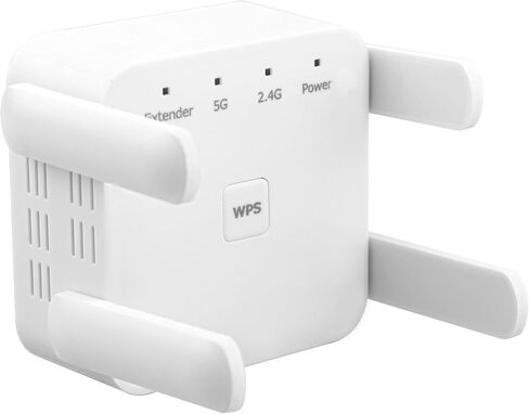 WIFI Extender Signal Booster ، 1200Mbps Dual Band WiFi مكرر 2.4/5 جيجا هرتز يغطي ما يصل إلى 7600 قدم مربع و 40 جهازًا ، موسع إشارة WiFi اللاسلكي مع إشارة إنترنت منفذ Ethernet للمنزل in Kuwait