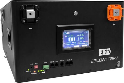 48V 16S 15KWH Server Rack DIY KIT LIFEPO4 مربع البطارية المدمج في JK العاكس 2A توازن نشط 200A BMS مع شاشة LCD التي تعمل باللمس in Saudi Arabia