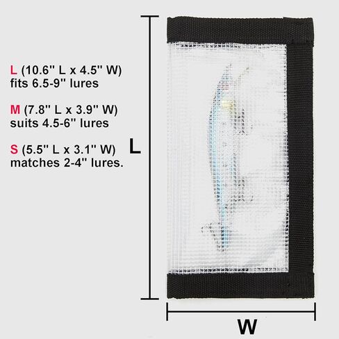 Fishing Lure Wrap (4Pack), 3 Size Covers for Fishing Rod, Hooks: Safe Protectors & Organized Holder Storage for Various Bait (Clear, S: for 2-4in lures) in Saudi Arabia