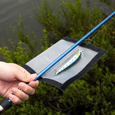 Fishing Lure Wrap (4Pack), 3 Size Covers for Fishing Rod, Hooks: Safe Protectors & Organized Holder Storage for Various Bait (Clear, S: for 2-4in lures) in Saudi Arabia
