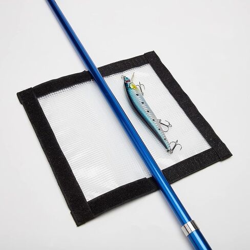 Fishing Lure Wrap (4Pack), 3 Size Covers for Fishing Rod, Hooks: Safe Protectors & Organized Holder Storage for Various Bait (Clear, S: for 2-4in lures) in Saudi Arabia