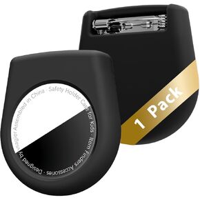 بالنسبة إلى Airtags Holder-1 Pack Pack Case ، سلامة تغطية علامة الهواء للأطفال المختبئين مع دبوس غير مرئي ، حالة تعقب GPS ، مضاد ، لحقائب الظهر ، كبار السن ، الأسود in Kuwait