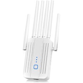WiFi Extender Signal Booster with 6 Antennas, WiFi Extender with Ethernet Port, WiFi Booster Up to 10000 Sq.ft, WiFi Repeater, More Devices, Internet Extender WiFi Booster for Home, White in Saudi Arabia