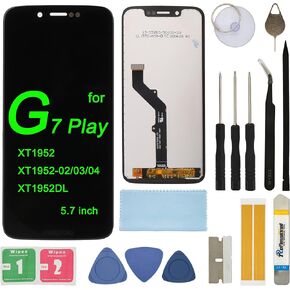 Screen Replacement for Moto G7 Plus 6.2'' XT1965-2 Assembly LCD Display Touch Screen Digitizer with Tools Adhesive in Kuwait