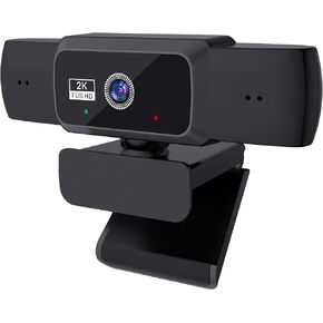 Hprosper 1080P Webcam with PC Laptop Mac, Computer Camera with Low Light Correction, AI Noise-Canceling Microphone, Adjustable Field of View, Built-in Privacy Shutter, Ideal for Meetingsc in Saudi Arabia