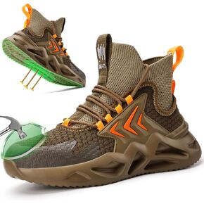 Steel Toe Shoes for Men Soft and Durable Work Boots for Men Indestructible Comfortable Safety Shoes Slip Resistant Work Shoes Construction Steel Toe Boots in Saudi Arabia