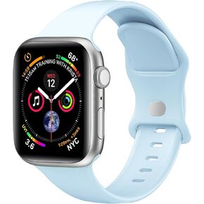 Sport Band Compatible with Apple Watch Bands 40mm 38mm 41mm 42mm 44mm 45mm 49mm Women Men,Soft Silicone Waterproof Replacement Strap for iWatch Bands Series 10 9 8 7 6 5 4 3 2 1 SE Ultra in Kuwait