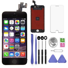 استبدال الشاشة لـ iPhone 5C Black 4.0 بوصة مع سماعة الأذن والكاميرا الكاملة التجميع 3D Touch LCD Display Displizer Praption بديل مع مجموعة أدوات الإصلاح ، واقي الشاشة in Saudi Arabia