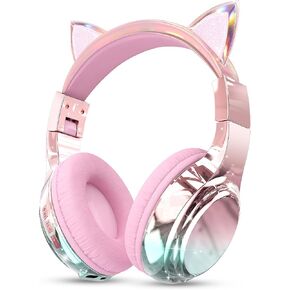 سماعات Qearfun Kids Unicorn Bluetooth ، وقت اللعب 60H ، 34 مستوى 74/85/94dB الحد الأقصى لحجم آمن ، سماعات الرأس اللاسلكية مع الميكروفون للفتيات ، بلوتوث 5.3 ، قابلة للطي للمدرسة/السفر/الجهاز اللوحي - أرجواني in Kuwait
