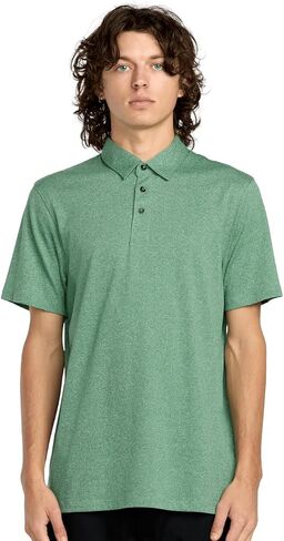 Volcom Men's Wowzer Modern Fit Cotton Polo Shirt, Blue Drift, X-Small in Saudi Arabia