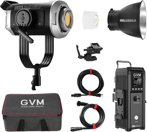 GVM SD600S Led Video Light, 360°Continuous Lighting with COB 600W 5600K Balanced Studio Light CRI97 Led Photography Lighting for Live Streaming, Film, Studio Photography, YouTube Video Shooting in Saudi Arabia