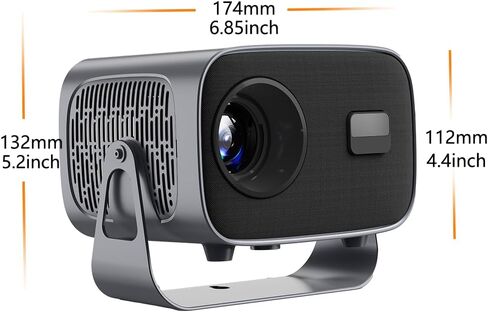 Projector 4K Support, Smart Mini Projector with Wifi6 and Bluetooth, 300ANSI Electric Focus, Auto Keystone Correction for Home Theater, Compatible with IOS/Android/HDMI/USB in Kuwait