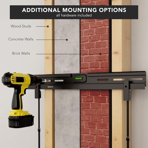 Mount-It! No Stud TV Wall Mount for 37 to 86" TVs with Up to 600x400 VESA Patterns, Easy Install On Dry Walls with No Drilling Required, 132 Lbs Weight Capacity in Saudi Arabia