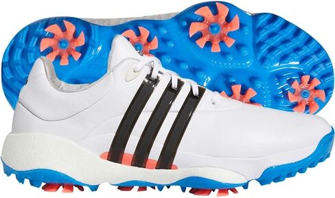 adidas Golf Men's Tour360 22 Golf Shoes Sneaker, FTWR White/Lucid Blue/Silver met, 8 in Saudi Arabia