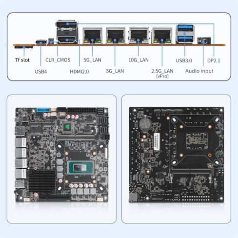 14 Generation 12 Disk 10 Gigabit NAS Motherboard 125H 155H185H 12 Disk Support vPro (NAS-125H-4L) in Saudi Arabia