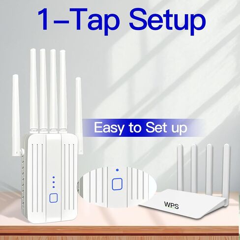 WiFi Extender Signal Booster with 6 Antennas, WiFi Extender with Ethernet Port, WiFi Booster Up to 10000 Sq.ft, WiFi Repeater, More Devices, Internet Extender WiFi Booster for Home, White in Saudi Arabia