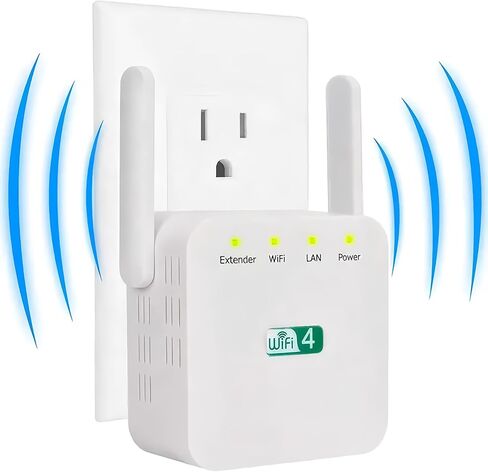 Netboost Pro WiFi Extender ، Netboost WiFi Extender 2024 ، 2.4G تسريع ما يصل إلى 300 ميجابت في الثانية معززة إشارة WiFi مع منفذ Ethernet ، مكرر إشارة WiFi طويلة المدى للمنزل 360 درجة كاملة in Saudi Arabia