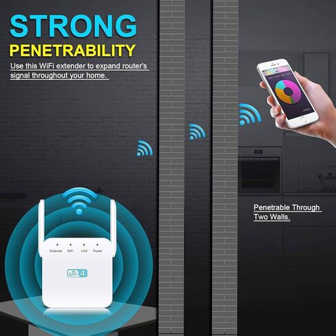 Netboost Pro WiFi Extender ، Netboost WiFi Extender 2024 ، 2.4G تسريع ما يصل إلى 300 ميجابت في الثانية معززة إشارة WiFi مع منفذ Ethernet ، مكرر إشارة WiFi طويلة المدى للمنزل 360 درجة كاملة in Saudi Arabia