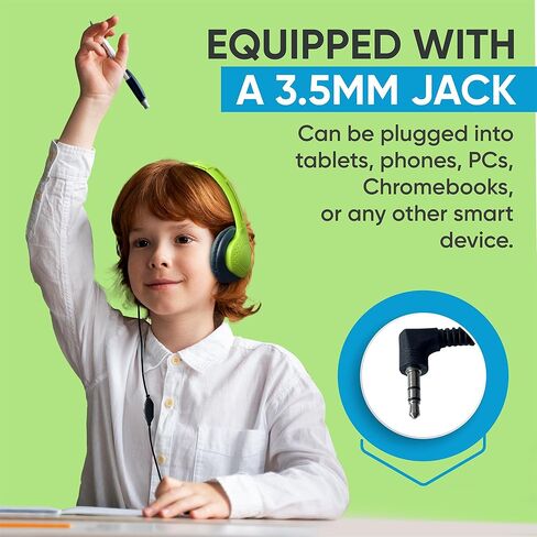 5 Pack Bulk Wired On-Ear Leather Headphones with 3.5mm Connector and Remote Control for Volume, Black in Saudi Arabia