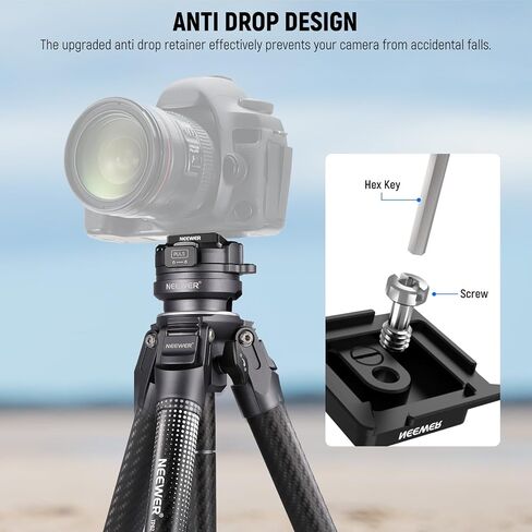 NEEWER Arca Type Quick Release Plate with 1/4" Screw, Camera Tripod Mount Adapter QR Plate Accessory Compatible with DJI RS Series Gimbal Stabilizer Action Camera Phone Cage, UA078 in Saudi Arabia