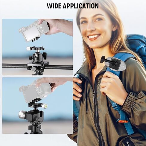 NEEWER Arca Type Quick Release Plate with 1/4" Screw, Camera Tripod Mount Adapter QR Plate Accessory Compatible with DJI RS Series Gimbal Stabilizer Action Camera Phone Cage, UA078 in Saudi Arabia