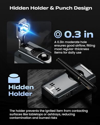 5-in-1 Torch Lighter with Holder, V & Straight Tool, Dual Jet Flame, Gifts for Men, Multifunctional Accessories, Adjustable & Windproof Lighter Set, Refillable Butane Lighter for Travel in Saudi Arabia