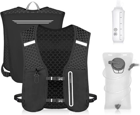 تشغيل سترة مع حزمة ترطيب 2L+500 مل ، حقيبة ظهر للمثانة ترطيب للنساء الرجال ، حزمة مائية مائية لركوب الدراجات المشي لمسافات طويلة in Kuwait