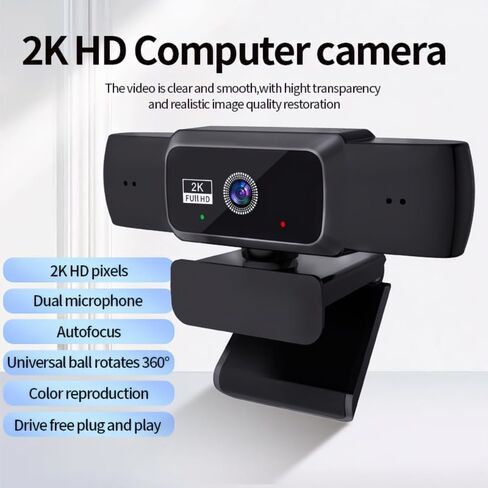 كاميرا الويب HPROSPER 1080P مع MAC للكمبيوتر المحمول للكمبيوتر ، وكاميرا الكمبيوتر مع تصحيح الضوء المنخفض ، وميكروفون منظمة العفو الدولية للضوضاء ، ومجال عرض قابل للتعديل ، مصراع خصوصية مدمج ، مثالي للاجتماعات in Saudi Arabia