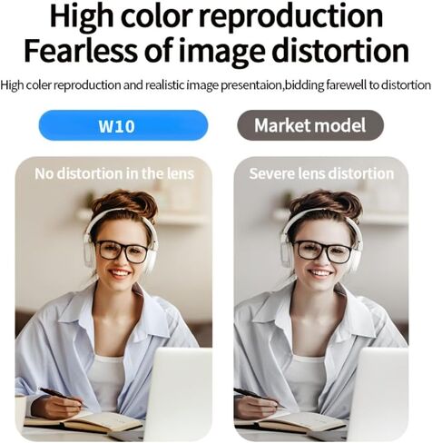 كاميرا الويب HPROSPER 1080P مع MAC للكمبيوتر المحمول للكمبيوتر ، وكاميرا الكمبيوتر مع تصحيح الضوء المنخفض ، وميكروفون منظمة العفو الدولية للضوضاء ، ومجال عرض قابل للتعديل ، مصراع خصوصية مدمج ، مثالي للاجتماعات in Saudi Arabia