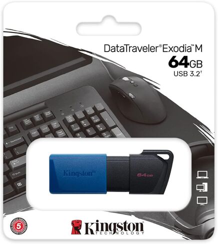 Kingston DataTraveler Exodia M 64GB USB 3.2 Flash Drive (10-Pack) Bundle with USB 3.0 to USB-C Adapter (11 Items) in Saudi Arabia
