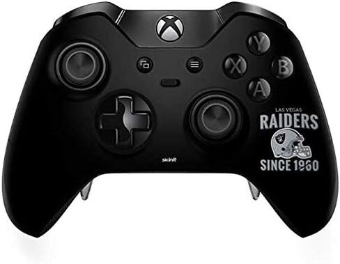 Skinit Decal Gaming Skin Compatible with Xbox One Elite Controller - Officially Licensed NFL Las Vegas Raiders Helmet Design in Saudi Arabia