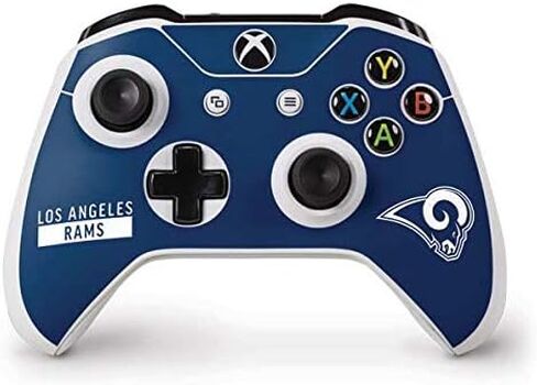 Skinit Decal Gaming Skin Compatible with Xbox One S Controller - Officially Licensed NFL Los Angeles Rams Blue Performance Series Design in Saudi Arabia