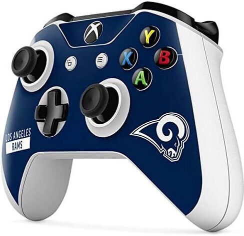 Skinit Decal Gaming Skin Compatible with Xbox One S Controller - Officially Licensed NFL Los Angeles Rams Blue Performance Series Design in Saudi Arabia
