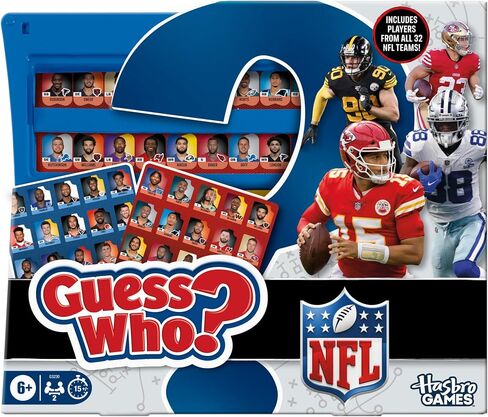 Guess Who? NFL Edition Board Game | Officially Licensed NFL Game for Kids and Families | Ages 6+ | 2 Players | 15 Mins. | Football Games in Saudi Arabia