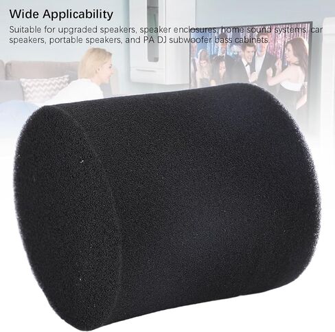 2pcs Speaker Port Tube Foam, Improved Bass Response Air Vent Sponge Replacement Speaker Port Tube Sponge 80mm Diameter 80mm Height, for Loudspeaker Box in Saudi Arabia