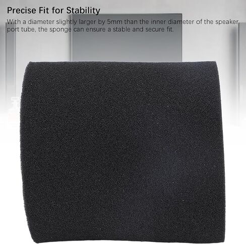 2pcs Speaker Port Tube Foam, Improved Bass Response Air Vent Sponge Replacement Speaker Port Tube Sponge 80mm Diameter 80mm Height, for Loudspeaker Box in Saudi Arabia