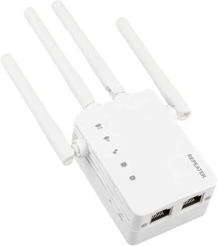 WIFI Extender Signal Booster ، 2.4G/5.8G Dual Band WiFi Crepeater يغطي ما يصل إلى 10 كيلو متر مربع و 50 جهازًا ، موسع نطاق WiFi اللاسلكي مع إشارة إنترنت منفذ Ethernet للمنزل (WD-R1206U) in Kuwait