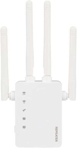 WIFI Extender Signal Booster ، 2.4G/5.8G Dual Band WiFi Crepeater يغطي ما يصل إلى 10 كيلو متر مربع و 50 جهازًا ، موسع نطاق WiFi اللاسلكي مع إشارة إنترنت منفذ Ethernet للمنزل (WD-R1206U) in Kuwait