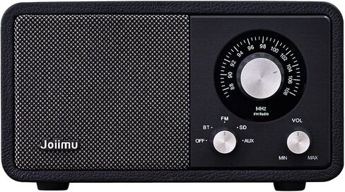 مكبر صوت بلوتوث Radio Vintage ، 2600 مللي أمبير في الساعة راديو معاد شحنه مع هوائي FM مدمج للمطبخ المنزلي وغرفة المعيشة مع مقبض دوار in Kuwait