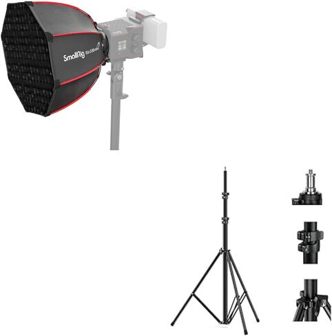 حزمة: SmallRig mini parabolic softbox لـ RC 60B مع مصباح التصوير الفوتوغرافي يقف 110 "/9.2 قدم/280 سم in Saudi Arabia
