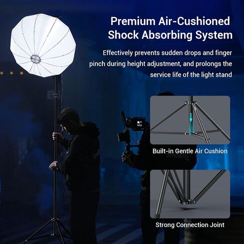 حزمة: SmallRig mini parabolic softbox لـ RC 60B مع مصباح التصوير الفوتوغرافي يقف 110 "/9.2 قدم/280 سم in Saudi Arabia