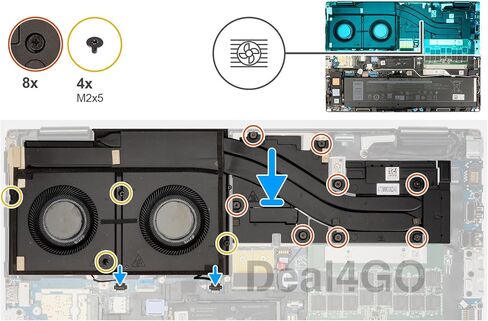 CPU or GPU Cooling Fan MFWHG 0MFWHG DV704 Replacement for Dell Precision 7670 7680 (DIS) in Saudi Arabia