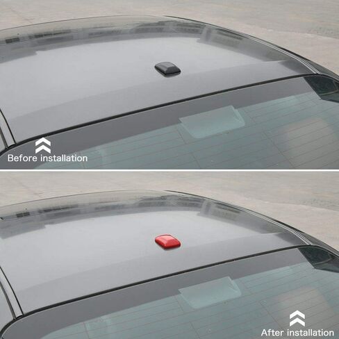 CheroCar Radio Antenna Base Cover Trim for Dodge RAM 1500 Pickup Trunks 2010-2015, for Dodge Charger 2010-2025, for Dodge Challenger 2009-2025, Exterior Decoration Accessories, Red in Saudi Arabia