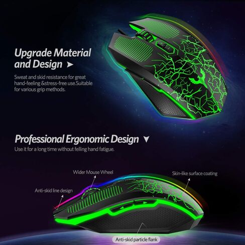Blade Hawks Gaming Mouse Wired, [Chroma RGB Backlit] [7 Programmable Buttons] [6 DPI Adjustable], Ergonomic Optical Gaming Mice for PC, Computer, Laptop, Desktop, Windows- GM-X6 in Saudi Arabia