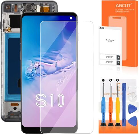 incell for Samsung Galaxy S10 Screen Replace for Samsung S10 LCD Display SM-G973F G973U G973W LCD Digitizer Touch Part مع إطار (بدون بصمة) in Saudi Arabia